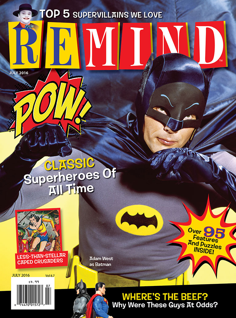 Superheroes July 2016 ReMIND Magazine Hours of puzzles, vintage