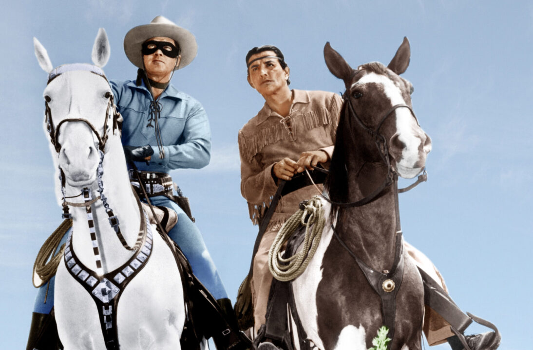 THE LONE RANGER, from left: Clayton Moore, Jay Silverheels, 1949-57.