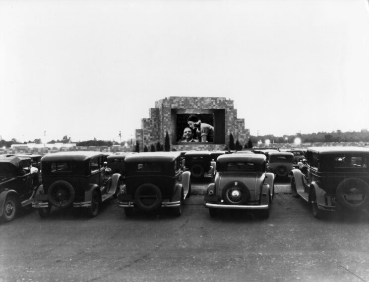 First drive-in theater in Camden, New Jersey, 1933