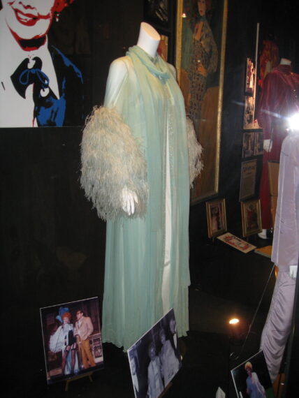 Glen Charlow's Lucille Ball collection features this blue chiffon dress