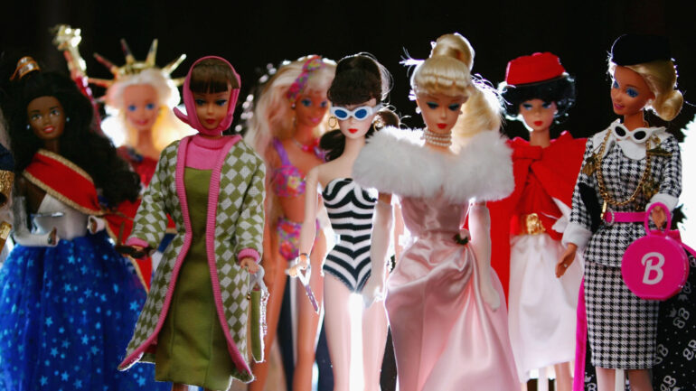 The toy doll Barbie appears in her various incarnations