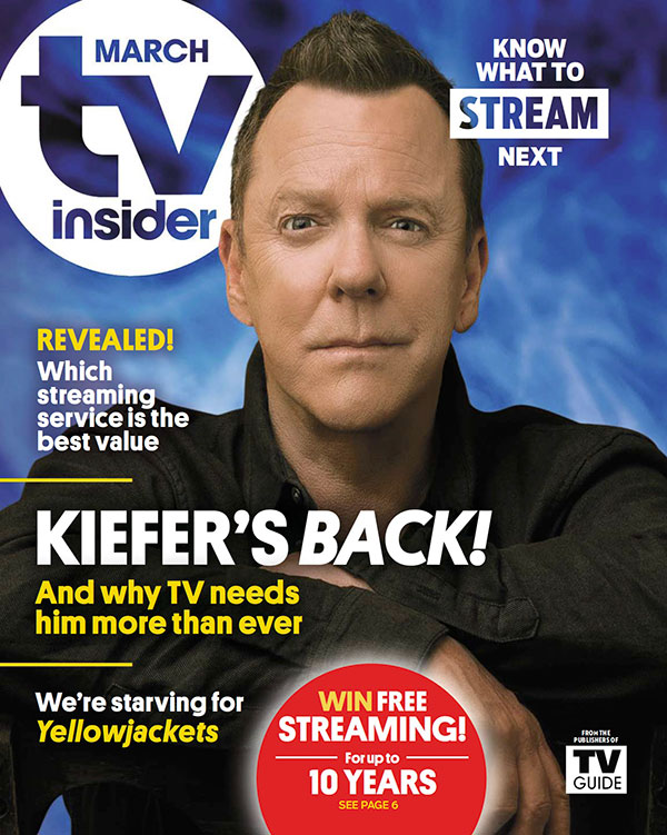 TV Insider Magazine: Kiefer's Back!