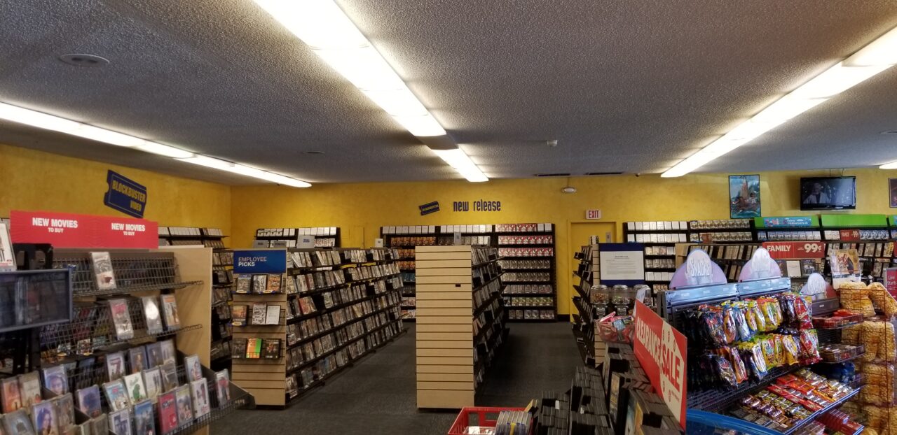 inside of a blockbuster location 