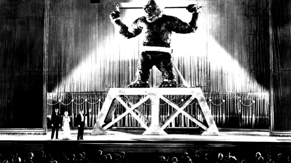 King Kong chained -- but not for long -- in the 1933 classic