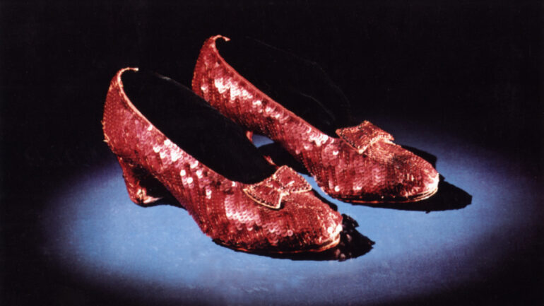 THE WIZARD OF OZ, still of ruby slippers, 1939, National Museum of American History