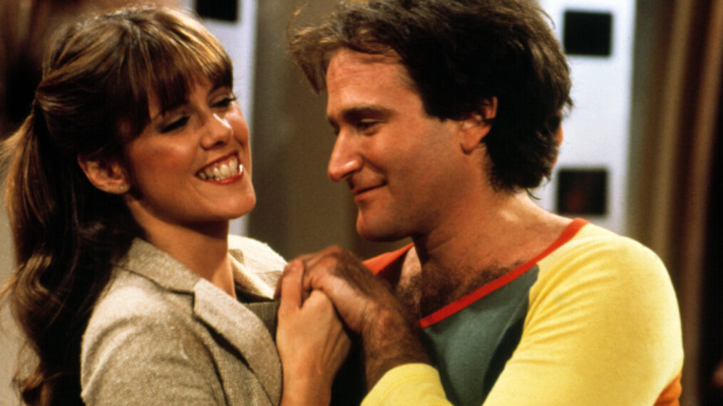 Pam Dawber and Robin Williams in the 1978-82 sitcom Mork & Mindy