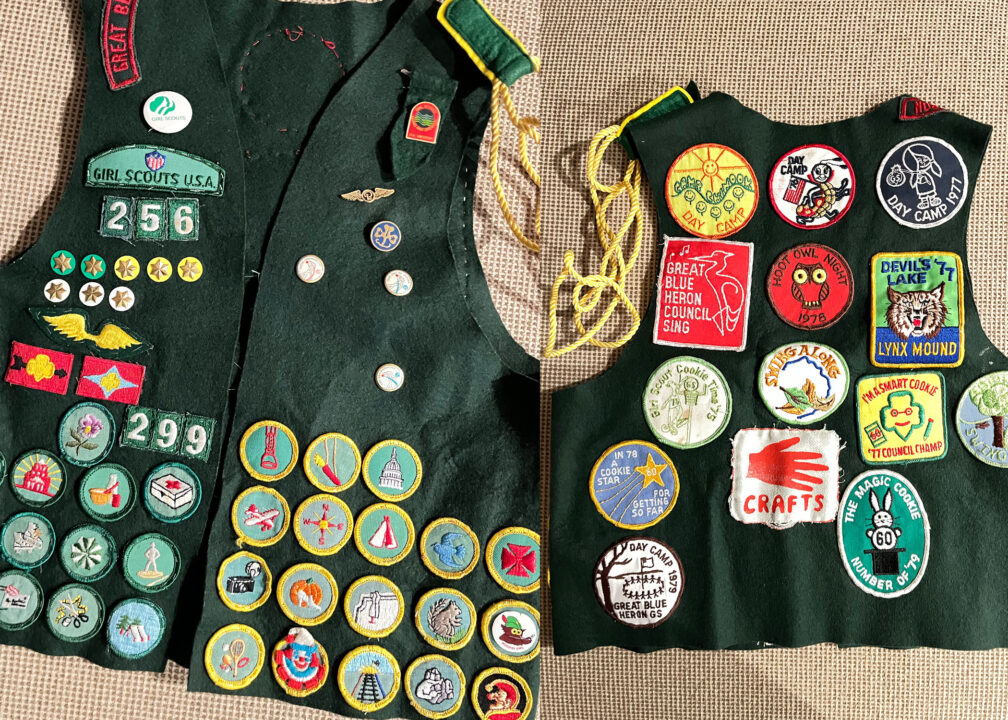 Girl Scout vest with all the badges