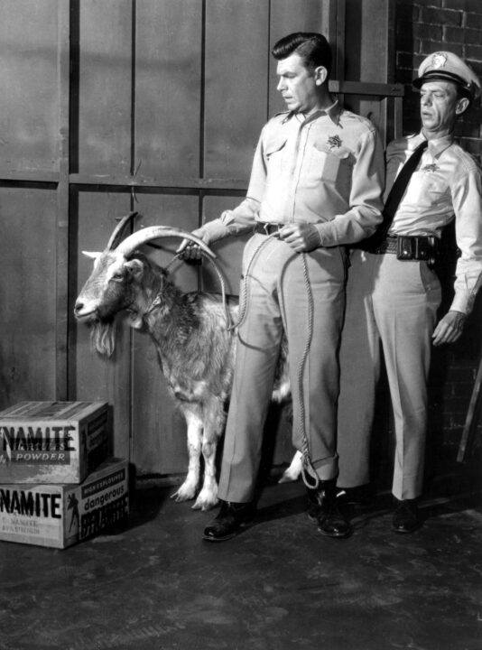 Andy Griffith and Don Knotts in "The Loaded Goat" Season 3 episode of The Andy Griffith Show