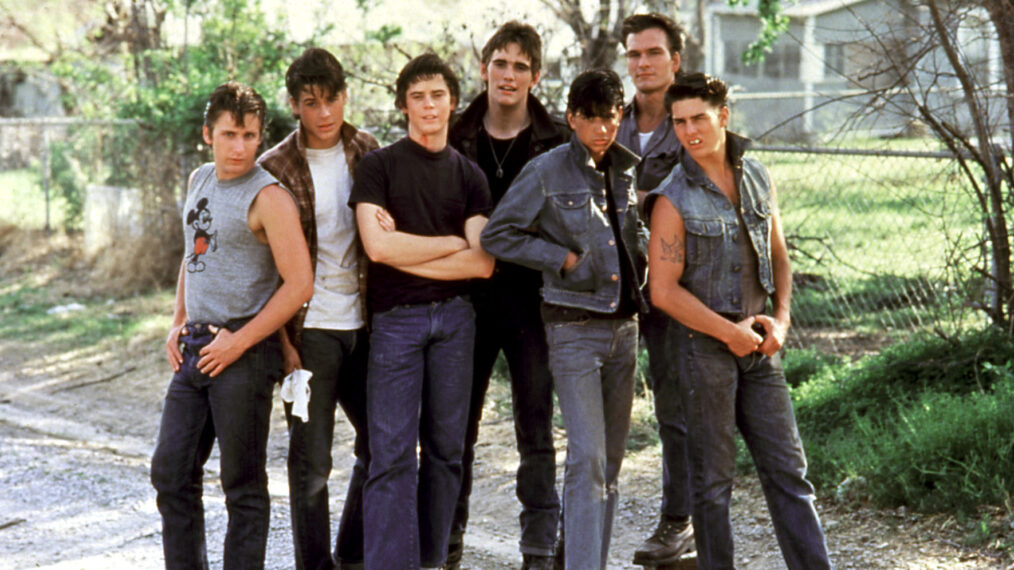 OUTSIDERS, Emilio Estevez, Rob Lowe, C.Thomas Howell, Matt Dillon, Ralph Macchio, Patrick Swayze, Tom Cruise