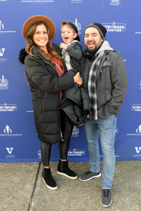 Karly Skladany and NSYNC's Chris Kirkpatrick attend Pepsi Stronger Together and The Shaquille O'Neal Foundation's Holiday Market at Jones Paideia Elementary School on December 18, 2020 in Nashville, Tennessee