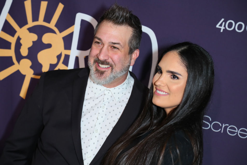 Joey Fatone and his wife Kelly Fatone attend New Starz Series "Now Apocalypse" Premiere - Arrivals at Hollywood Palladium on February 27, 2019 in Los Angeles, California