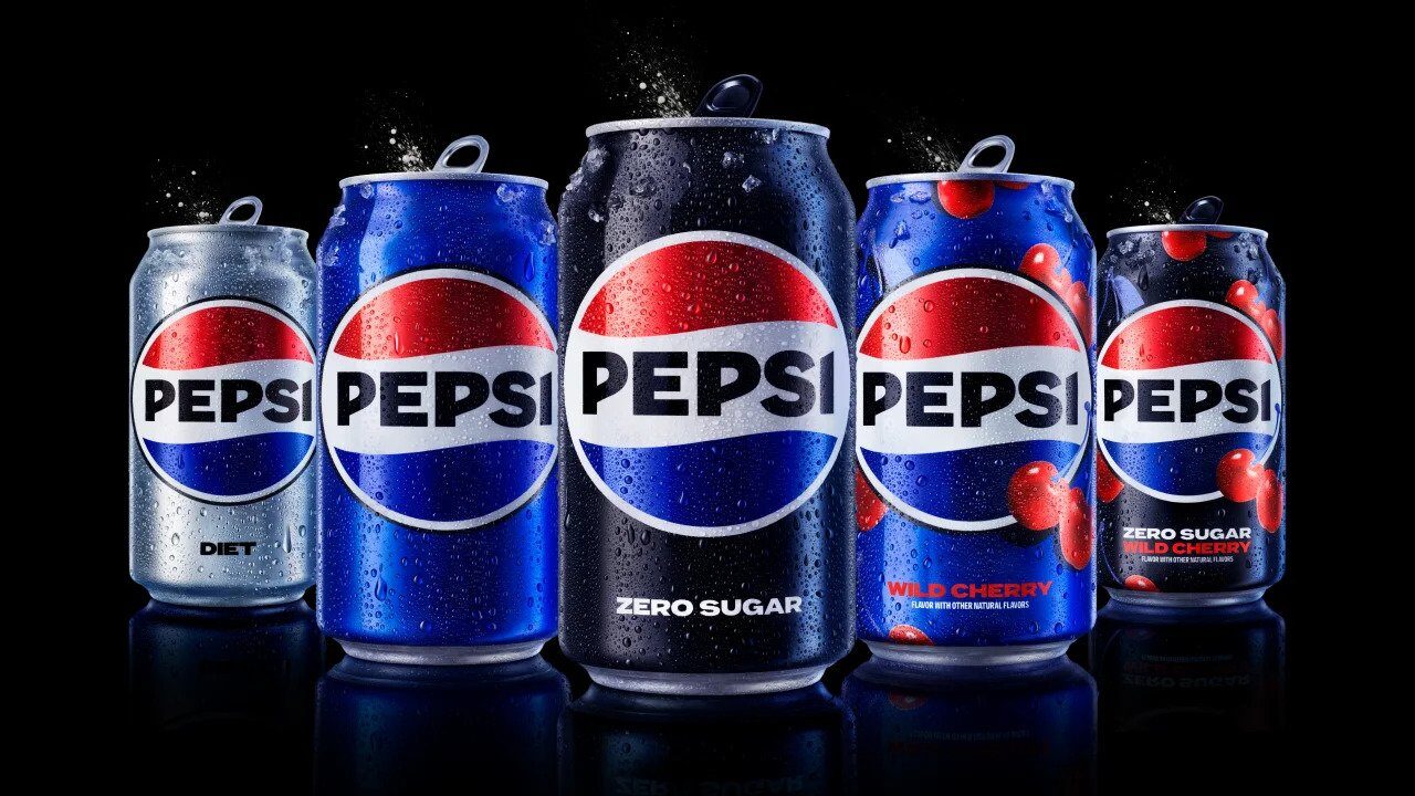 pepsi products with new logo