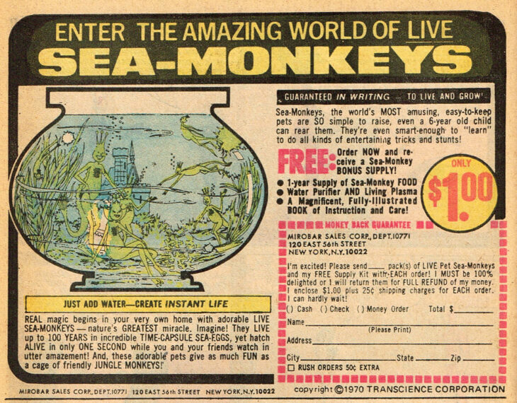 sea monkey advertisement 