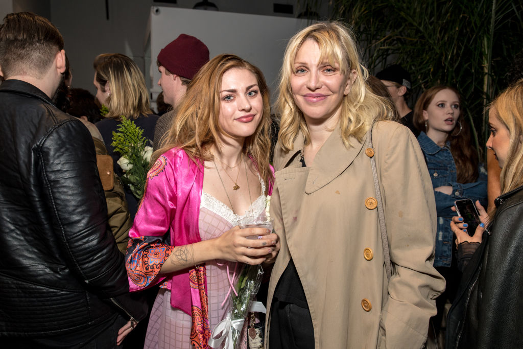 LOS ANGELES, CA - MARCH 08: Frances Bean Cobain (L) and Courtney Love attend 'Other Peoples Children launch and store opening' at Other Peoples Children on March 8, 2018 in Los Angeles, California. 