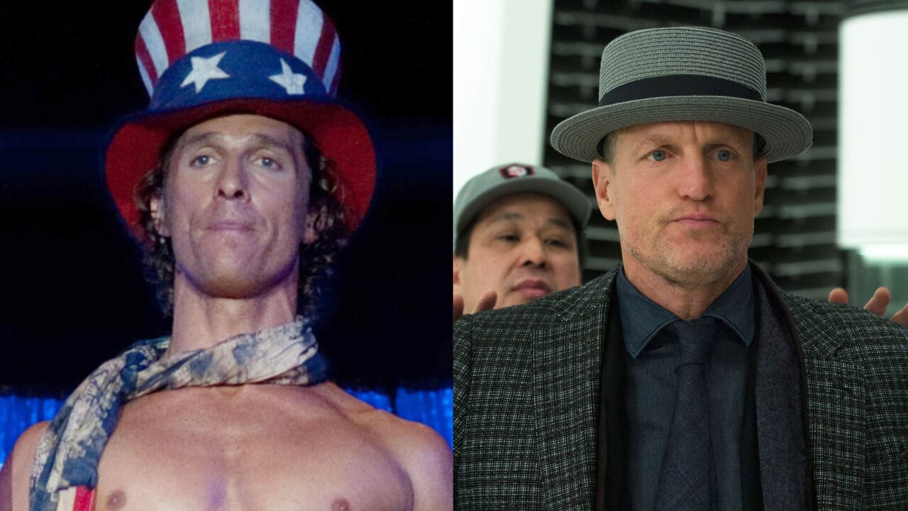 Matthew McConaughey pictured in Magic Mike and woody Harrelson in Now You See Me