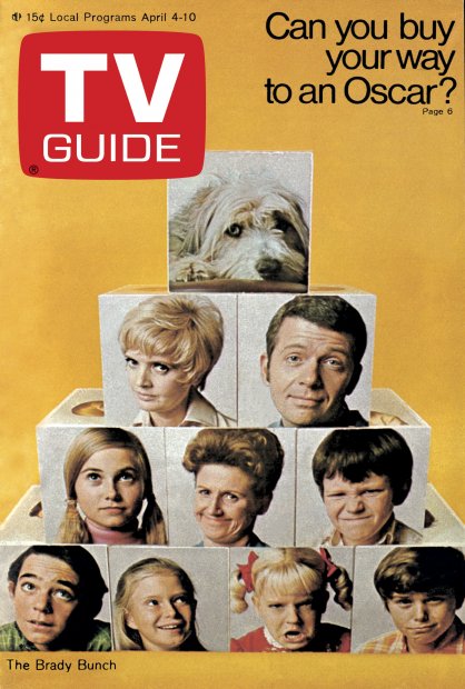 Revista TV Guide el 4 de abril de 1970 elenco de Brady Bunch