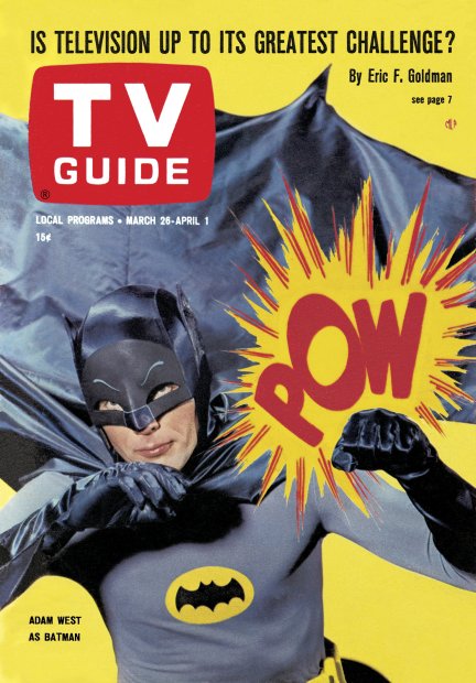 TV Guide Magazine March 26 1966 Adam West of Batman