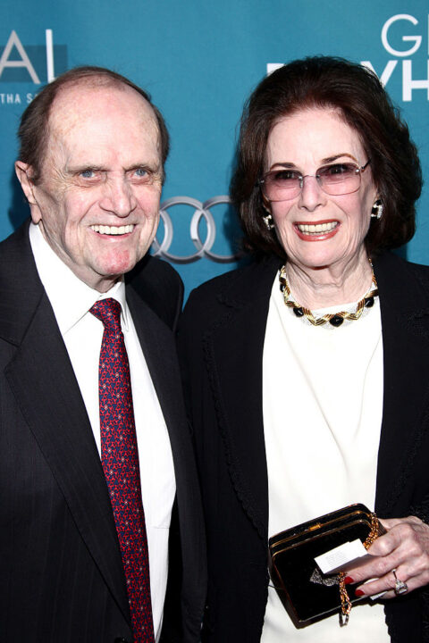 LOS ANGELES, CA - MARCH 22: Comedian Bob Newhart (L) and Ginnie Newhart attend the Backstage At The Geffen annual fundraiser held at Geffen Playhouse on March 22, 2014 in Los Angeles, California. (Photo by Tommaso Boddi/WireImage)