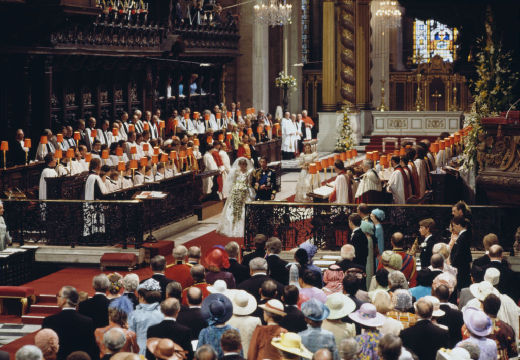 The wedding of Charles, Prince of Wales, and Lady Diana Spencer in St Paul's Cathedral, London, on July 29th, 1981