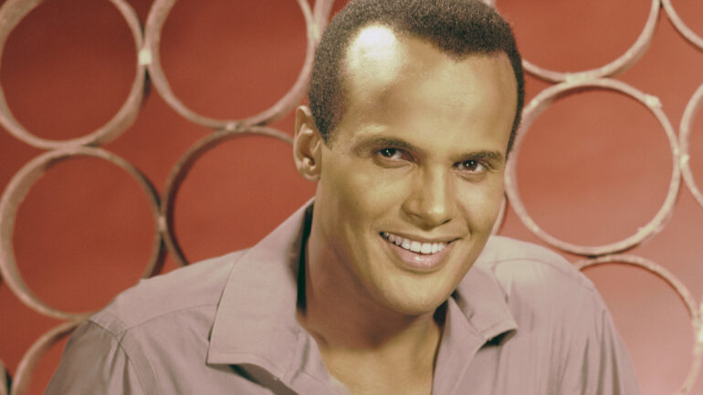 American actor and singer Harry Belafonte poses circa 1956.