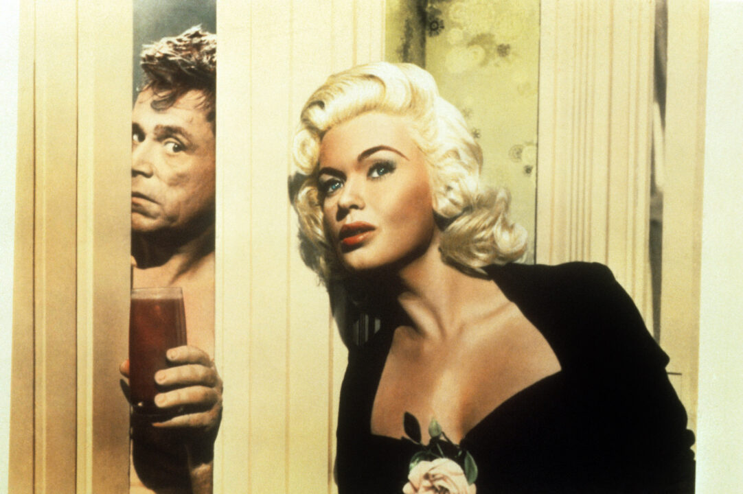 THE GIRL CAN'T HELP IT, from left: Tom Ewell, Jayne Mansfield, 1956