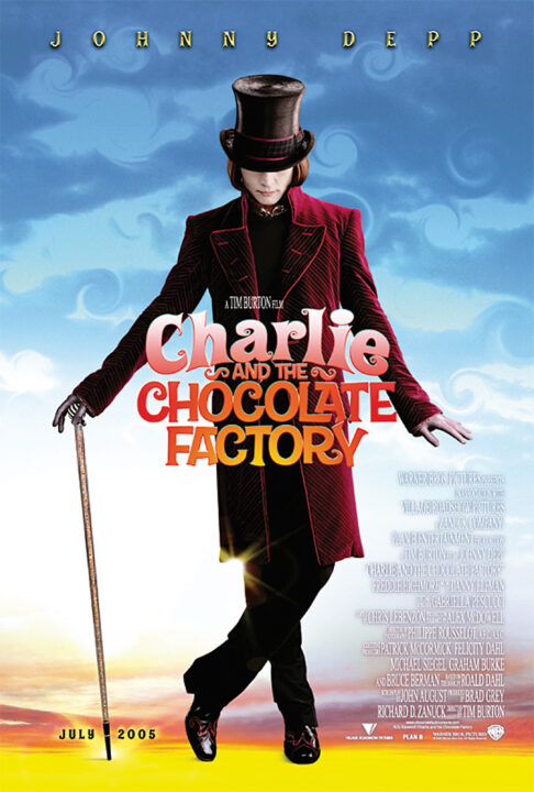 CHARLIE AND THE CHOCOLATE FACTORY, Johnny Depp, teaser poster art, 2005
