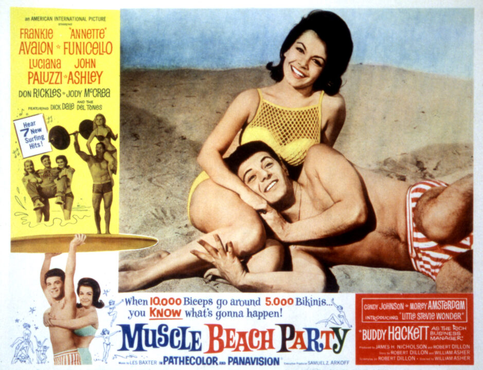 MUSCLE BEACH PARTY, Poster Ad, Frankie Avalon, Annette Funicello, 1964