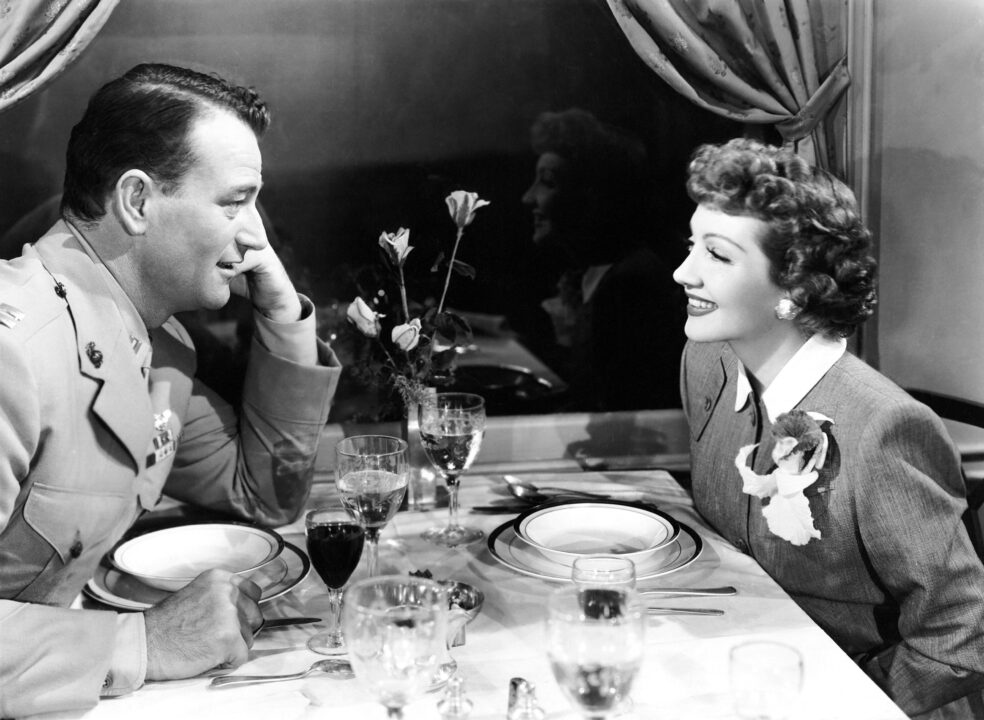 WITHOUT RESERVATIONS, from left, John Wayne, Claudette Colbert, 1946