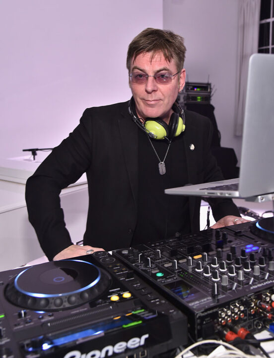 NEW YORK, NY - OCTOBER 25: Musician Andy Rourke DJs at LilySarahGrace Presents Color Outside The Lines on October 25, 2014 in New York City