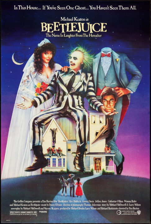 BEETLEJUICE, Geena Davis, Michael Keaton, Alec Baldwin, 1988