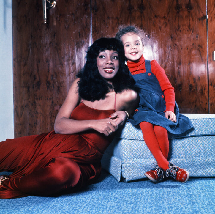 American singer and songwriter Donna Summer with her daughter Mimi(she had with German actor Helmut Sommer). 