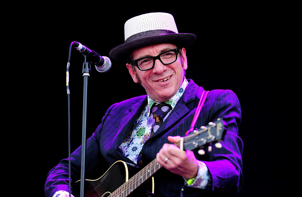 LONDON, ENGLAND - JUNE 27: Elvis Costello performs during day 3 of the Hard Rock Calling festival held in Hyde Park on June 27, 2010 in London, England