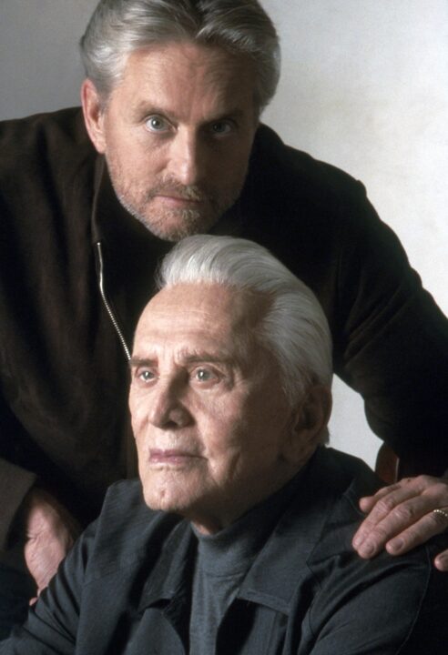 A FATHER&A SON&ONCE UPON A TIME IN HOLLYWOOD, from top: Michael Douglas, Kirk Douglas, 2005. 