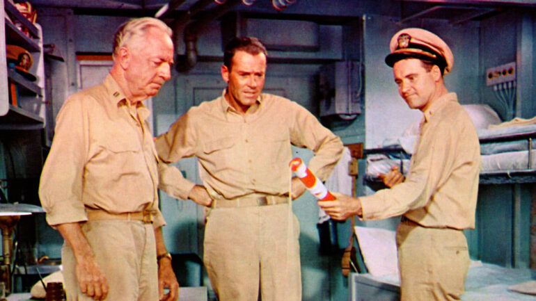 MISTER ROBERTS, William Powell, Henry Fonda, Jack Lemmon, 1955