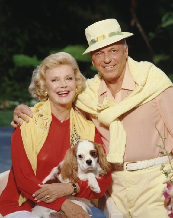 LOS ANGELES - 1990: Singer Frank Sinatra and Barbara Sinatra pose for a portrait in 1990 in Los Angeles, California