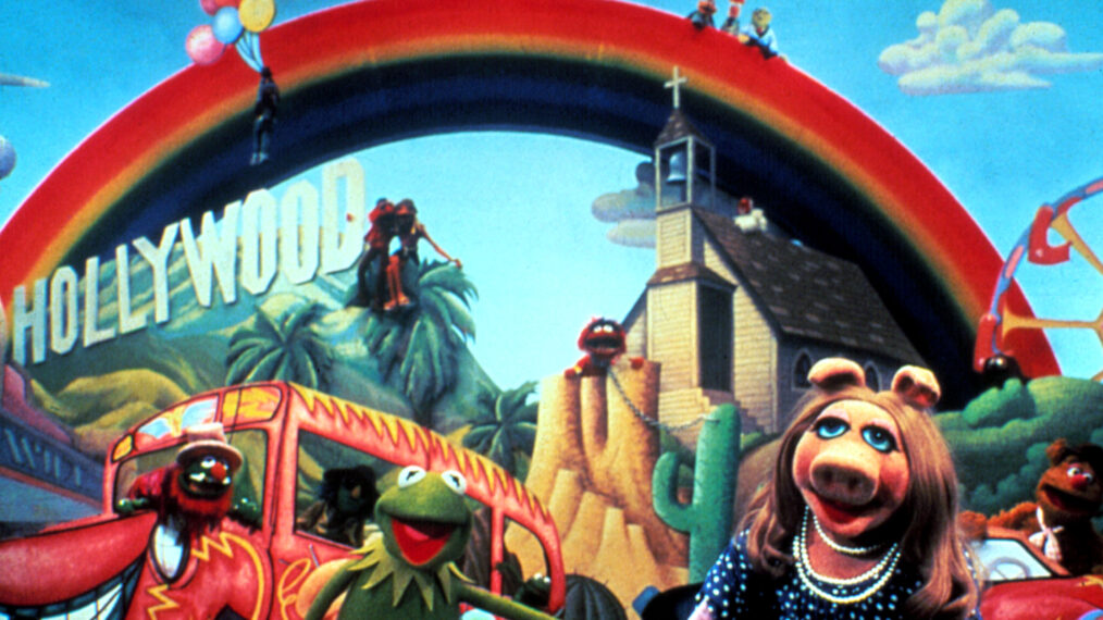 THE MUPPET MOVIE, Kermit the Frog, Miss Piggy, Fozzie Bear, 1979.