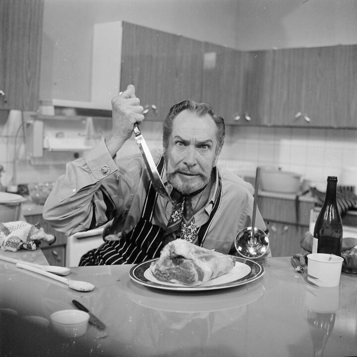 13th July 1970: Actor Vincent Price (1911 - 1993) at Thames TV studios in Euston, London. 