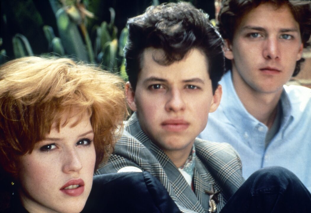 PRETTY IN PINK, from left: Molly Ringwald, Jon Cryer, Andrew McCarthy, 1986. 