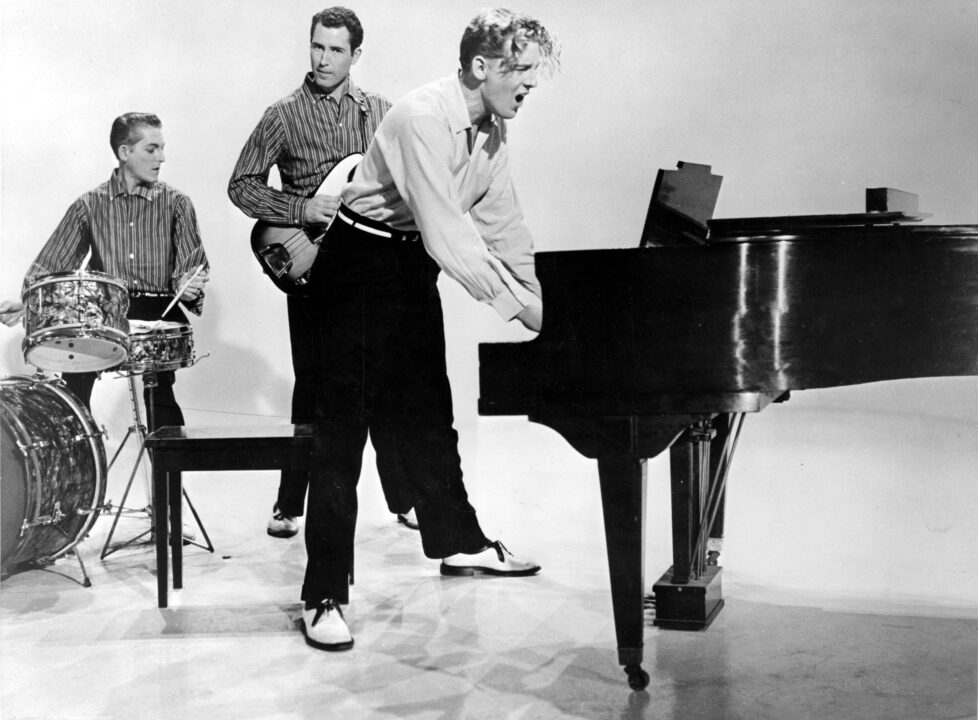 JERRY LEE LEWIS appearing in the film 'Jamoboree', 1957
