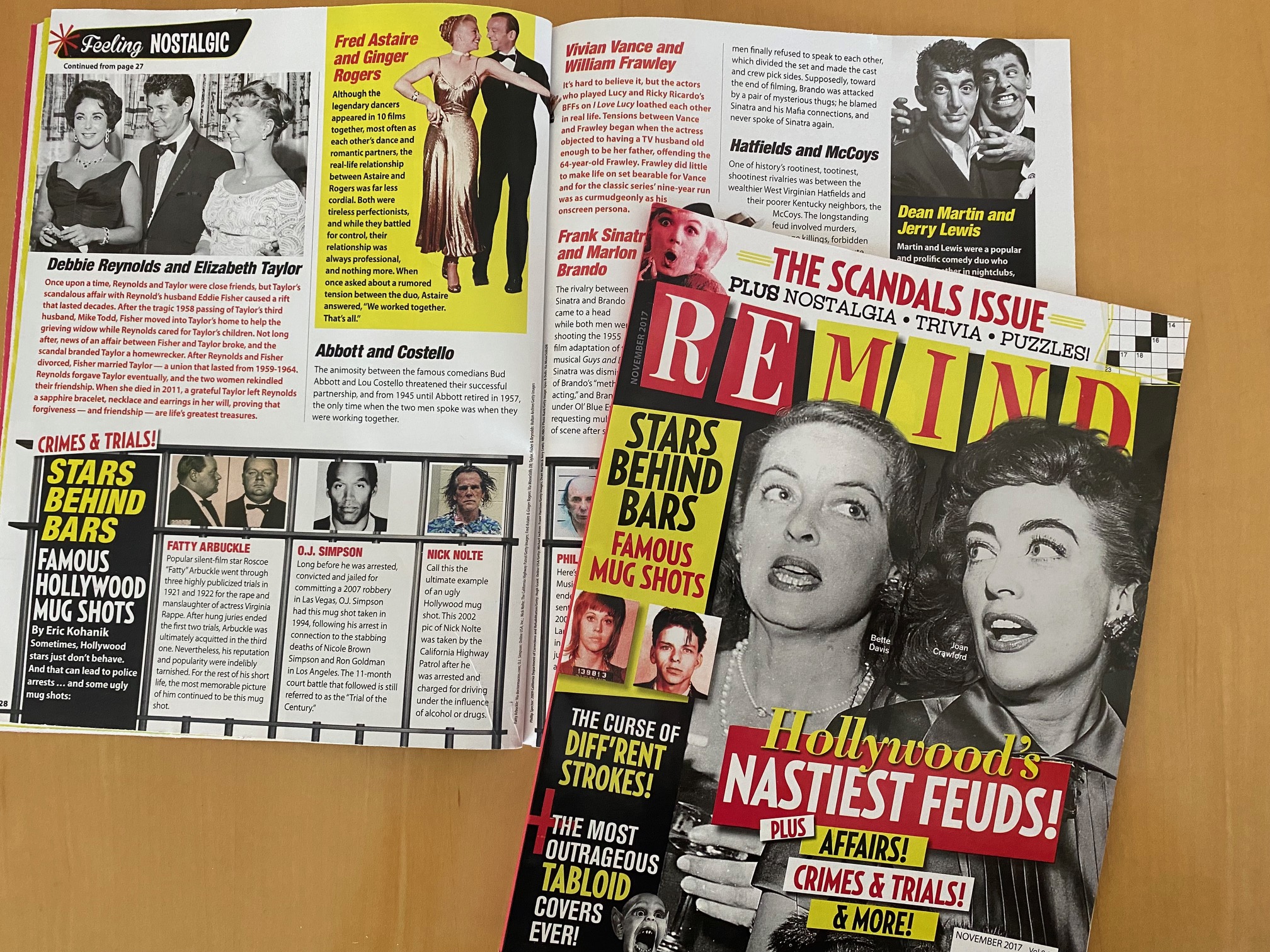 ReMIND Magazine Hollywood's Nastiest Feuds cover of Bette Davis and Joan Crawford