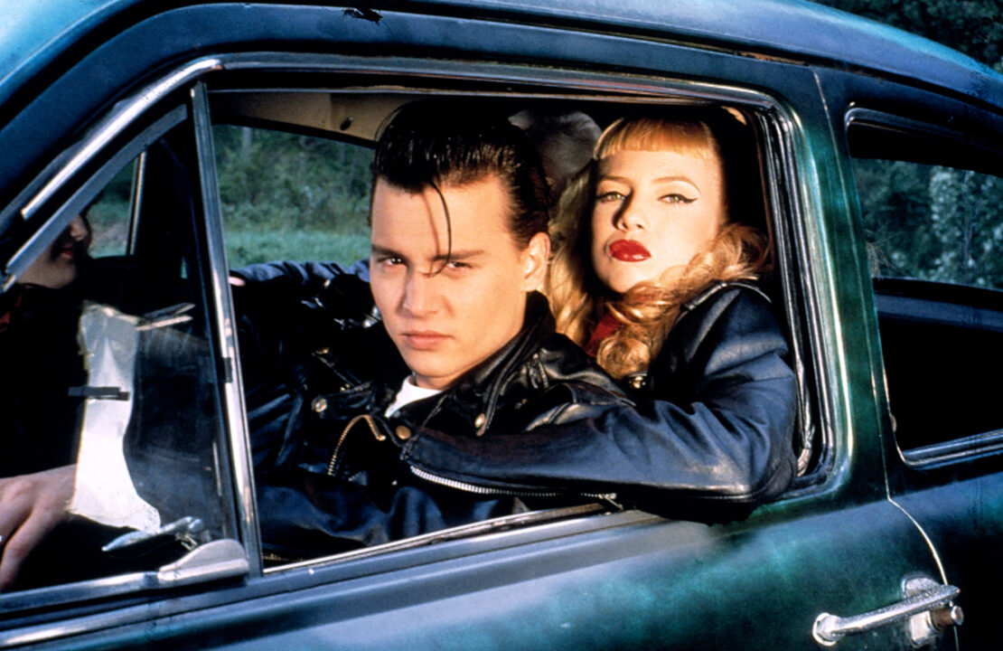 CRY-BABY, from left: Johnny Depp, Traci Lords, 1990. 