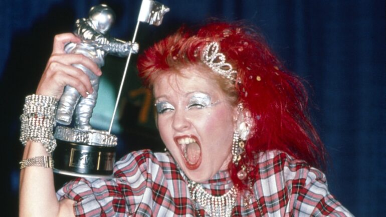 FIRST ANNUAL MTV VIDEO MUSIC AWARDS, Cyndi Lauper, (best female video) award, (aired September 14, 1984).