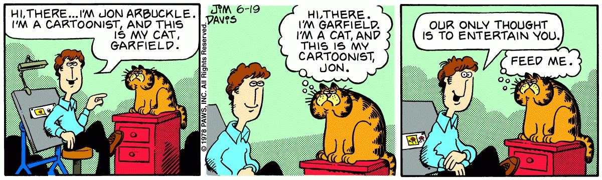 First Garfield comic