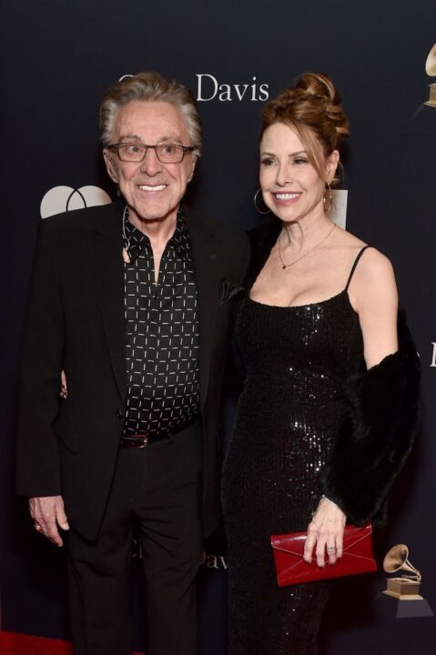 LOS ANGELES, CALIFORNIA - FEBRUARY 04: (L-R) Frankie Valli and Jackie Jacobs attend the Pre-GRAMMY Gala &amp; GRAMMY Salute to Industry Icons Honoring Julie Greenwald and Craig Kallman on February 04, 2023 in Los Angeles, California
