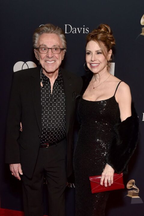 LOS ANGELES, CALIFORNIA - FEBRUARY 04: (L-R) Frankie Valli and Jackie Jacobs attend the Pre-GRAMMY Gala & GRAMMY Salute to Industry Icons Honoring Julie Greenwald and Craig Kallman on February 04, 2023 in Los Angeles, California