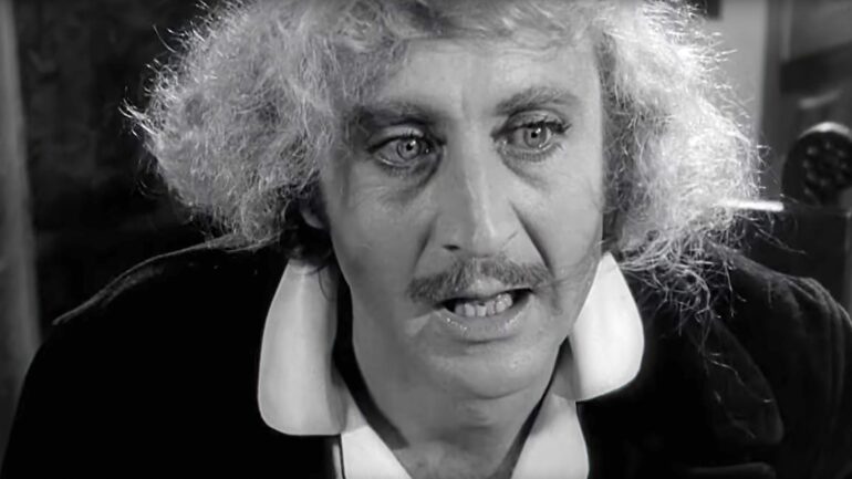 REMEMBERING GENE WILDER, scene from YOUNG FRAMKENSTEIN, Gene Wilder, 1974