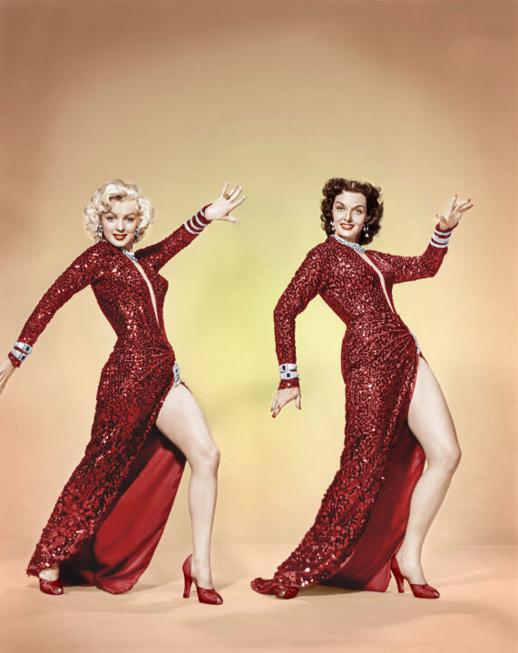 GENTLEMEN PREFER BLONDES, from left: Marilyn Monroe, Jane Russell,1953