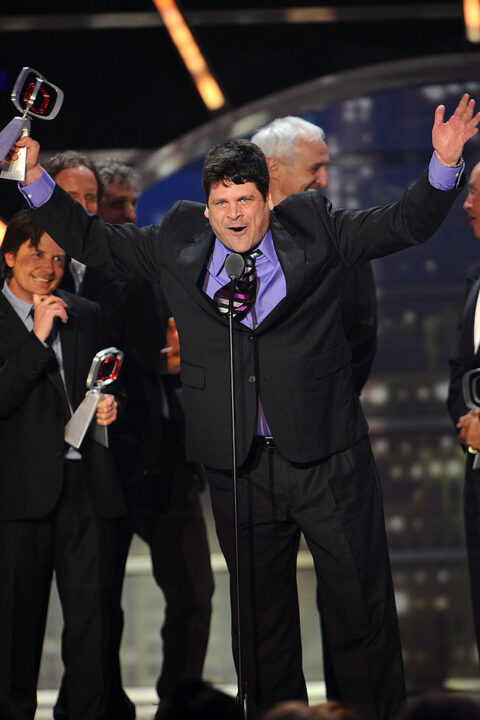 crew of "Family Ties" accept the Fan Favorite Award NEW YORK, NY - APRIL 10: onstage at the 9th Annual TV Land Awards at the Javits Center on April 10, 2011 in New York City.