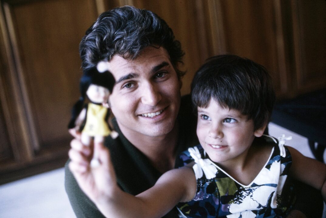 Michael Landon, with daughter Leslie Landon, 1967 