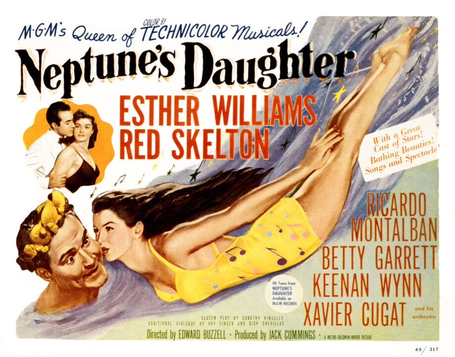 NEPTUNE'S DAUGHTER, Ricardo Montalban, Red Skelton, Esther Williams, 1949